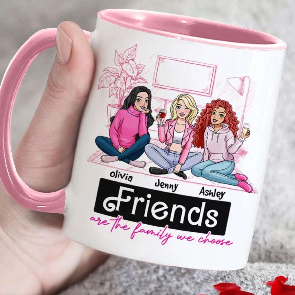 Friends Are The Family We Choose, Gift For Friends, Personalized Mug, Drinking Friends Mug 05NAHN050124HH Friends Are The Family We Choose, Gift For Friends, Personalized Mug, Drinking Friends Mug 05NAHN050124HH