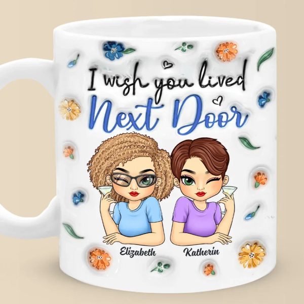 Friends By Chance, Besties By Choice - Bestie Personalized Custom 3D Inflated Effect Printed Mug - Gift For Best Friends, BFF, Sisters Friends By Chance, Besties By Choice - Bestie Personalized Custom 3D Inflated Effect Printed Mug - Gift For Best Friends, BFF, Sisters