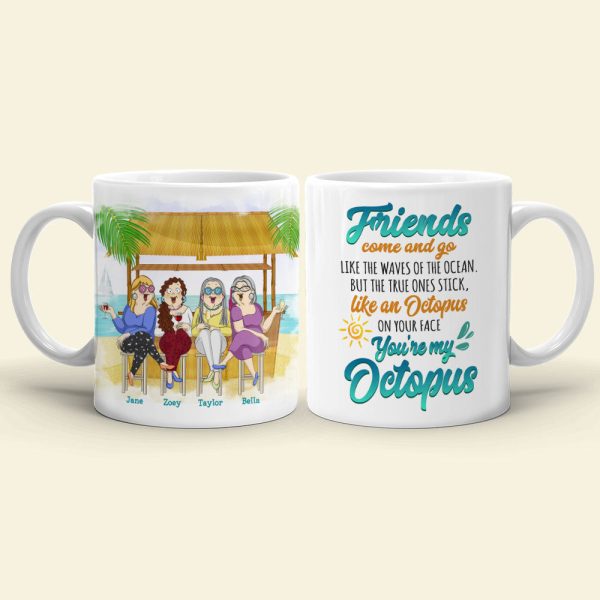 Friends Come And Go, Old Bestfriend And Beach White Mug Gift Friends Come And Go, Old Bestfriend And Beach White Mug Gift