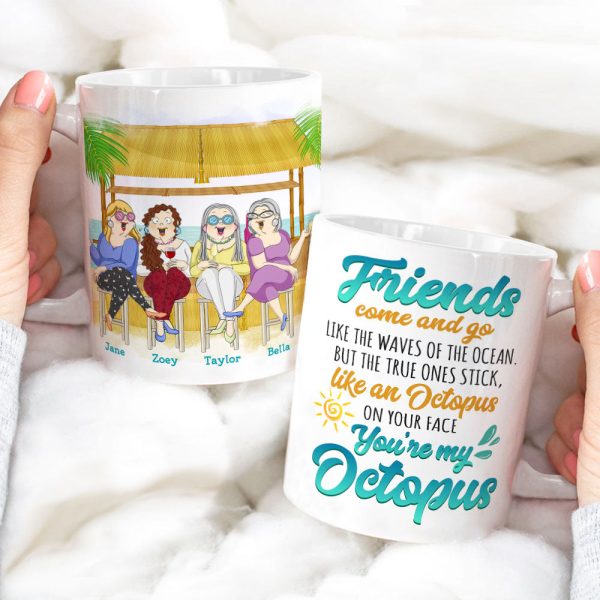 Friends Come And Go, Old Bestfriend And Beach White Mug Gift Friends Come And Go, Old Bestfriend And Beach White Mug Gift