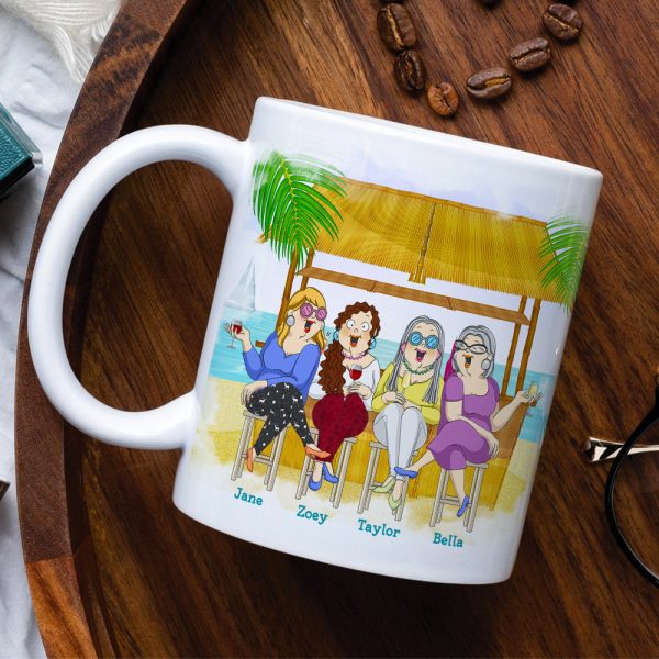 Friends Come And Go, Old Bestfriend And Beach White Mug Gift Friends Come And Go, Old Bestfriend And Beach White Mug Gift