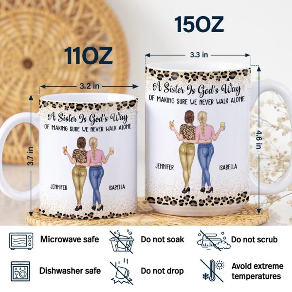 Friends We Never Walk Alone - Personalized White Edge-to-Edge Mug Friends We Never Walk Alone - Personalized White Edge-to-Edge Mug