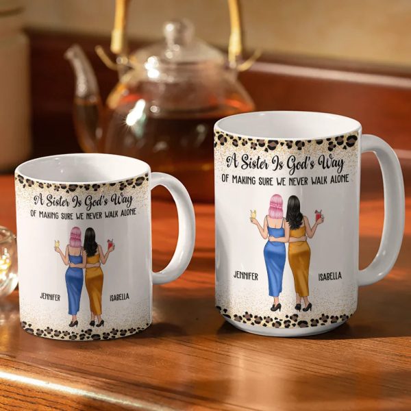 Friends We Never Walk Alone - Personalized White Edge-to-Edge Mug Friends We Never Walk Alone - Personalized White Edge-to-Edge Mug