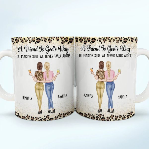 Friends We Never Walk Alone - Personalized White Edge-to-Edge Mug Friends We Never Walk Alone - Personalized White Edge-to-Edge Mug