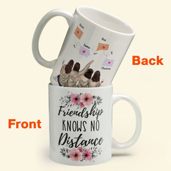 Friendship Knows No Distance - Personalized Mug - Birthday, Long Distance Friendship Gift For Sister, Soul Sister, Best Friend, BFF, Bestie, Friend - State Girls Friendship Knows No Distance - Personalized Mug - Birthday, Long Distance Friendship Gift For Sister, Soul Sister, Best Friend, BFF, Bestie, Friend - State Girls