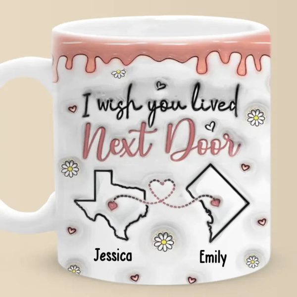 Friendship Transcends Distance And Time - Bestie Personalized Custom 3D Inflated Effect Printed Mug - Gift For Best Friends, BFF, Sisters Friendship Transcends Distance And Time - Bestie Personalized Custom 3D Inflated Effect Printed Mug - Gift For Best Friends, BFF, Sisters