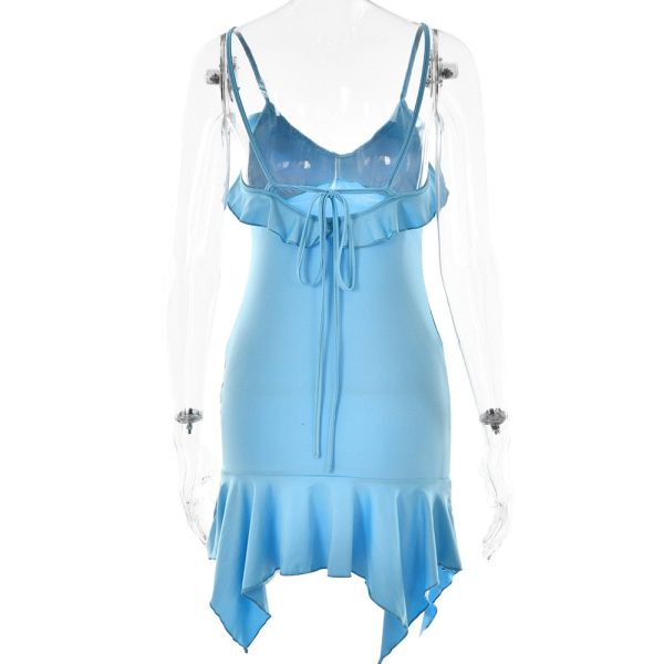Frill Hem Strappy Mini Dress Frill Hem Strappy Mini Dress