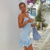 Frill Hem Strappy Mini Dress Frill Hem Strappy Mini Dress