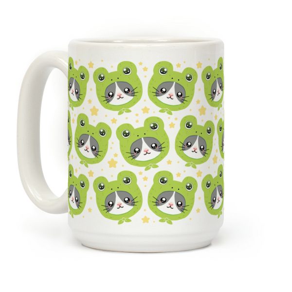 Frog Hat Cat Coffee Mug Frog Hat Cat Coffee Mug