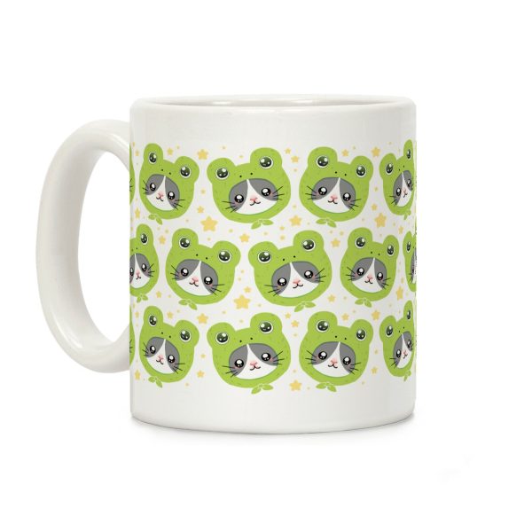 Frog Hat Cat Coffee Mug Frog Hat Cat Coffee Mug