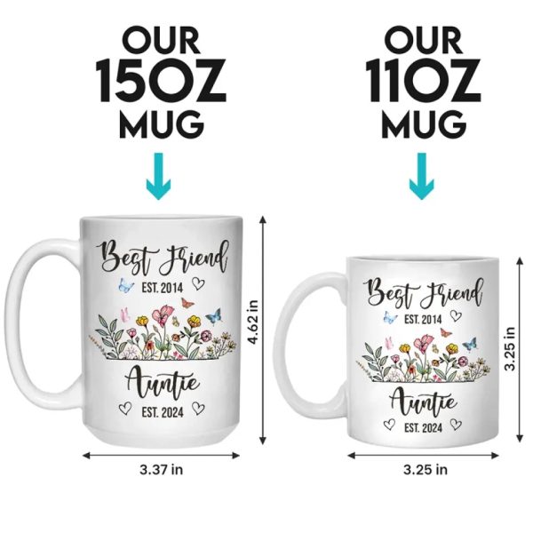 From Bestie To Auntie - Bestie Personalized Custom Mug - Gift For Best Friends, BFF, Sisters From Bestie To Auntie - Bestie Personalized Custom Mug - Gift For Best Friends, BFF, Sisters