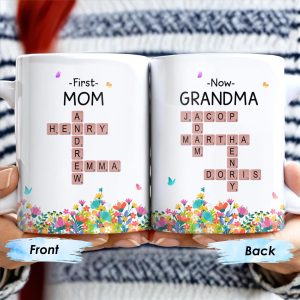 From First-Time Mom To Beloved Grandma Mug - Personalized Custom Coffee Mug - GRM038_MG