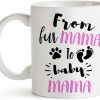 From Fur Mama to Baby Mama Coffee Mug Funny New Mom Gift for First Time Mom Wife Daughter