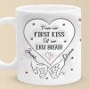 From Our First Kiss Till Our Last Breath - Couple Personalized Custom 3D Inflated Effect Printed Mug - Gift For Husband Wife, Anniversary From Our First Kiss Till Our Last Breath - Couple Personalized Custom 3D Inflated Effect Printed Mug - Gift For Husband Wife, Anniversary