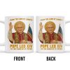 From The Land Of Liberty, Pope Leo XIV To The Chair Of St. Peter, Pope and American Flag - Personalized Custom Coffee Mug - FTH078_MG From The Land Of Liberty, Pope Leo XIV To The Chair Of St. Peter, Pope and American Flag - Personalized Custom Coffee Mug - FTH078_MG