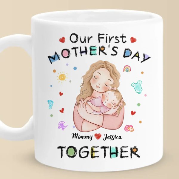 From This Day On, Forever Us - Family Personalized Custom Mug - Mother's Day, Baby Shower Gift, Gift For First Mom