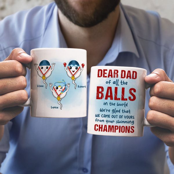 From Your Swimming Champions Personalized Funny Sperms Coffee Mug Gift For Dad From Your Swimming Champions Personalized Funny Sperms Coffee Mug Gift For Dad