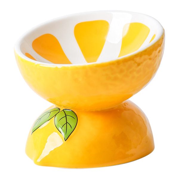 Fruit-Themed Ceramic Cat Bowls