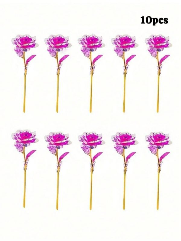 Fuchsia Artificial Rose Set of 10 Fuchsia Artificial Rose Set of 10