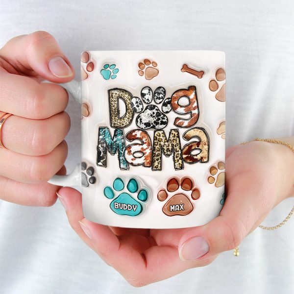 Full Time Dog Mama - Dog Personalized Custom 3D Inflated Effect Printed Mug - Christmas Gift For Pet Owners, Pet Lovers Full Time Dog Mama - Dog Personalized Custom 3D Inflated Effect Printed Mug - Christmas Gift For Pet Owners, Pet Lovers
