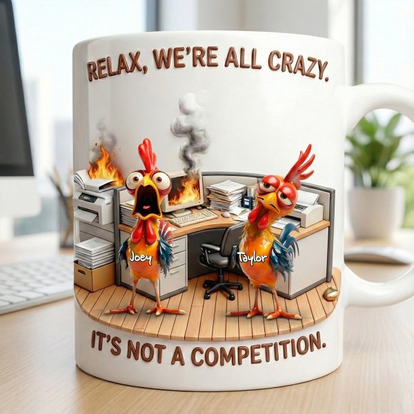 Fun Mad Rooster Office Worker Coffee Mug - Personalized Gifts For Coworker 02qhlu181225 Fun Mad Rooster Office Worker Coffee Mug - Personalized Gifts For Coworker 02qhlu181225
