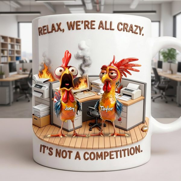 Fun Mad Rooster Office Worker Coffee Mug - Personalized Gifts For Coworker 02qhlu181225 Fun Mad Rooster Office Worker Coffee Mug - Personalized Gifts For Coworker 02qhlu181225