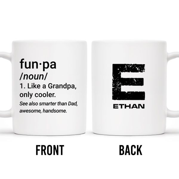 Fun-Pa Like Grandpa But Cooler Text Mug - Personalized Custom Coffee Mug - GRP013_MG Fun-Pa Like Grandpa But Cooler Text Mug - Personalized Custom Coffee Mug - GRP013_MG