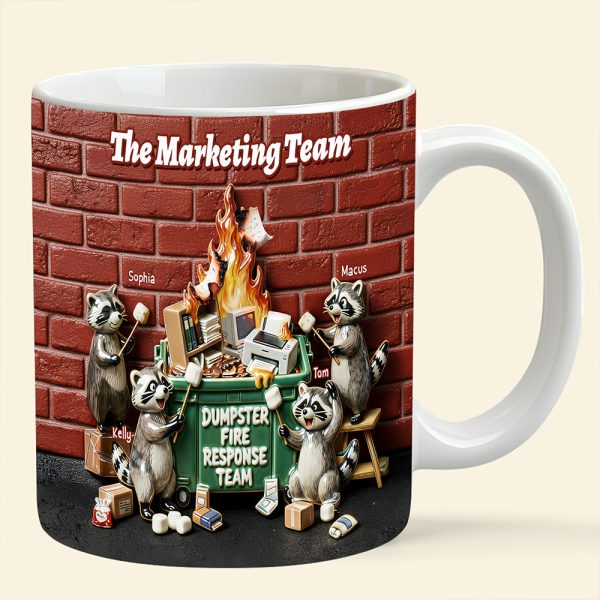 Fun Raccoon Dumpster Fire Response Team Mug, Personalized Gift For Coworker 02qhdt271125 Fun Raccoon Dumpster Fire Response Team Mug, Personalized Gift For Coworker 02qhdt271125