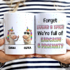 Funny Bestie Unicorn We're Full Of Sarcasm & Profanity - Personalized White Edge-to-Edge Mug Funny Bestie Unicorn We're Full Of Sarcasm & Profanity - Personalized White Edge-to-Edge Mug