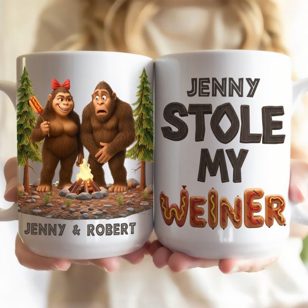 Funny Bigfoot Couple Coffee Mug - Personalized Gifts For Couple 04ohti110625 Funny Bigfoot Couple Coffee Mug - Personalized Gifts For Couple 04ohti110625