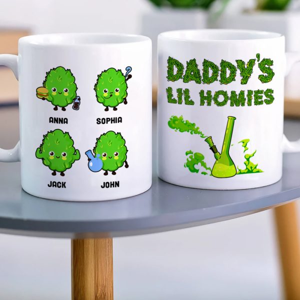 Funny Bud Mug - Daddy's Lil Homies - Personalized Coffee Mug - Gift For Dad Funny Bud Mug - Daddy's Lil Homies - Personalized Coffee Mug - Gift For Dad