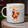 Funny Chicken F-Caw-F - Personalized Marble Mug Funny Chicken F-Caw-F - Personalized Marble Mug