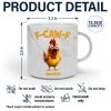 Funny Chicken F-Caw-F - Personalized Marble Mug Funny Chicken F-Caw-F - Personalized Marble Mug