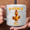 Funny Chicken F-Caw-F - Personalized Marble Mug Funny Chicken F-Caw-F - Personalized Marble Mug