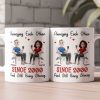 Funny Couple Mug Custom Anniversary Gift for Husband or Wife with Coffee Illustration Funny Couple Mug Custom Anniversary Gift for Husband or Wife with Coffee Illustration