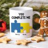 Funny Couple You Complete Me Puzzle, Personalized White Mug, Gift For Couple Funny Couple You Complete Me Puzzle, Personalized White Mug, Gift For Couple