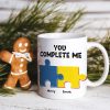 Funny Couple You Complete Me Puzzle, Personalized White Mug, Gift For Couple Funny Couple You Complete Me Puzzle, Personalized White Mug, Gift For Couple