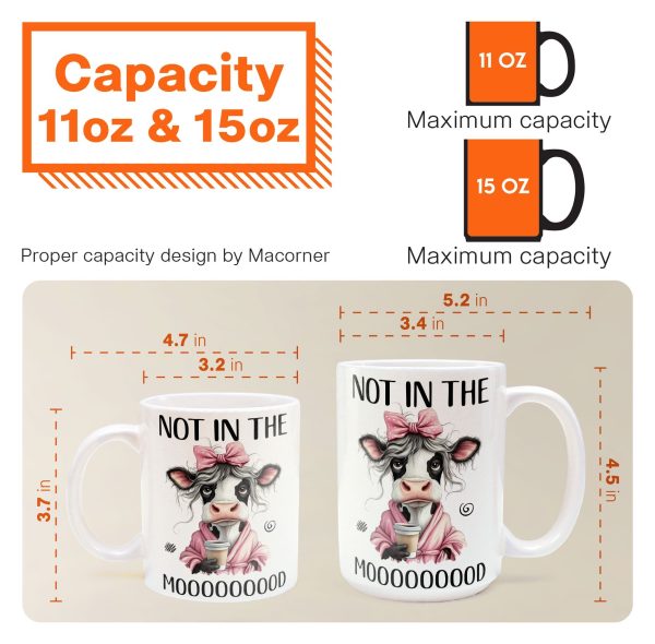 Funny Cow - Not In The Mood - Fun Gifts For Friends, Coworkers, Women - Personalized Mug Funny Cow - Not In The Mood - Fun Gifts For Friends, Coworkers, Women - Personalized Mug