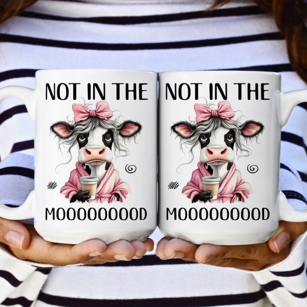 Funny Cow - Not In The Mood - Fun Gifts For Friends, Coworkers, Women - Personalized Mug Funny Cow - Not In The Mood - Fun Gifts For Friends, Coworkers, Women - Personalized Mug