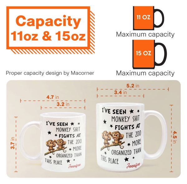 Funny Coworker - I've Seen Monkey Sh*T Fights More Organized - Personalized Mug Funny Coworker - I've Seen Monkey Sh*T Fights More Organized - Personalized Mug