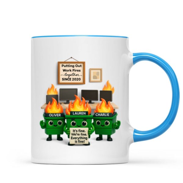 Funny Dumpster Fire Office Chaos - Personalized Mug - Funny Christmas Gift, White Elephant Gift for Coworkers Funny Dumpster Fire Office Chaos - Personalized Mug - Funny Christmas Gift, White Elephant Gift for Coworkers