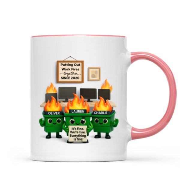 Funny Dumpster Fire Office Chaos - Personalized Mug - Funny Christmas Gift, White Elephant Gift for Coworkers Funny Dumpster Fire Office Chaos - Personalized Mug - Funny Christmas Gift, White Elephant Gift for Coworkers