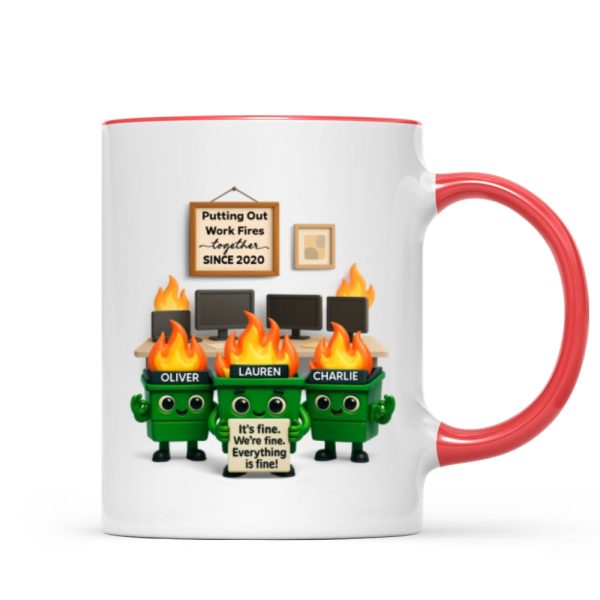Funny Dumpster Fire Office Chaos - Personalized Mug - Funny Christmas Gift, White Elephant Gift for Coworkers Funny Dumpster Fire Office Chaos - Personalized Mug - Funny Christmas Gift, White Elephant Gift for Coworkers