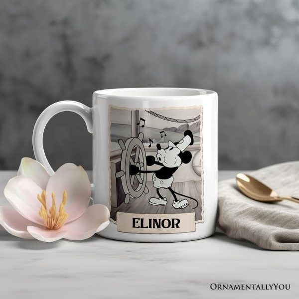 Funny Mouse On Cruise Control Personalized Mug, Classic Steamboat Willie Gift Funny Mouse On Cruise Control Personalized Mug, Classic Steamboat Willie Gift