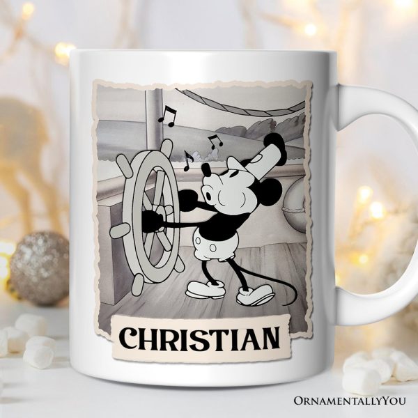 Funny Mouse On Cruise Control Personalized Mug, Classic Steamboat Willie Gift Funny Mouse On Cruise Control Personalized Mug, Classic Steamboat Willie Gift