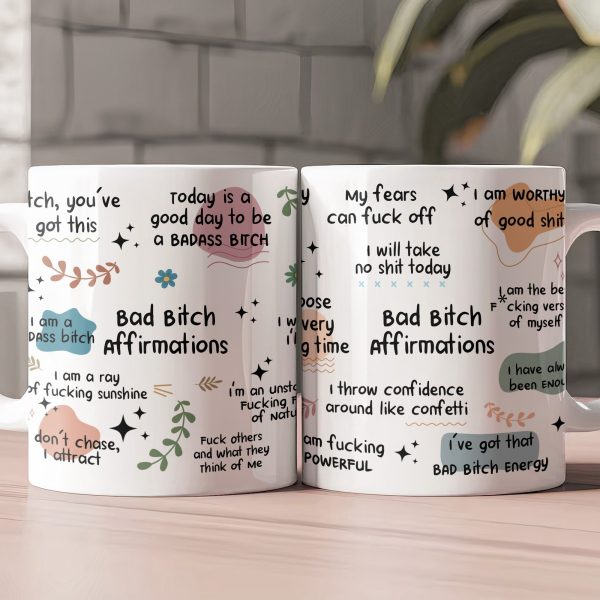 Funny Mug - Bad B*Tch Affirmations - Exchange Gifts, Gag Gifts For Coworkers, Self Gift - Mug Funny Mug - Bad B*Tch Affirmations - Exchange Gifts, Gag Gifts For Coworkers, Self Gift - Mug