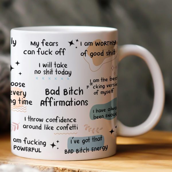 Funny Mug - Bad B*Tch Affirmations - Exchange Gifts, Gag Gifts For Coworkers, Self Gift - Mug Funny Mug - Bad B*Tch Affirmations - Exchange Gifts, Gag Gifts For Coworkers, Self Gift - Mug
