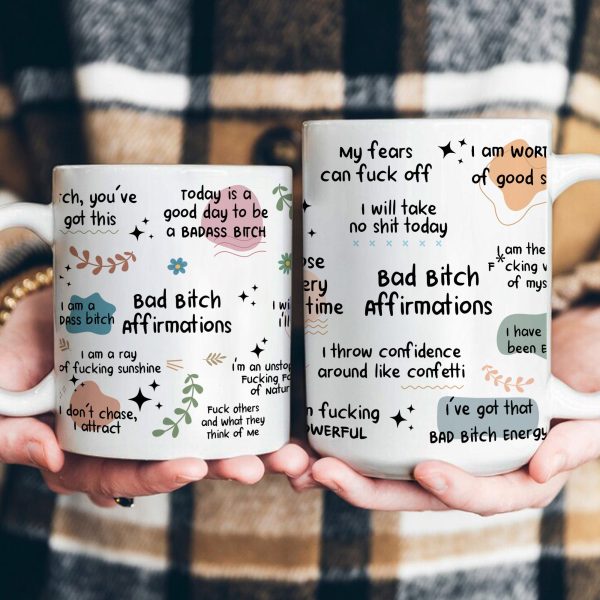 Funny Mug - Bad B*Tch Affirmations - Exchange Gifts, Gag Gifts For Coworkers, Self Gift - Mug Funny Mug - Bad B*Tch Affirmations - Exchange Gifts, Gag Gifts For Coworkers, Self Gift - Mug