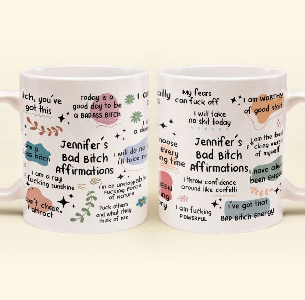 Funny Mug - Bad B*Tch Affirmations - For Coworkers, Friends, Self Gift - Personalized Mug Funny Mug - Bad B*Tch Affirmations - For Coworkers, Friends, Self Gift - Personalized Mug