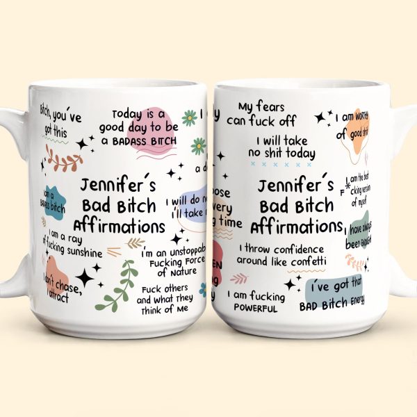 Funny Mug - Bad B*Tch Affirmations - For Coworkers, Friends, Self Gift - Personalized Mug Funny Mug - Bad B*Tch Affirmations - For Coworkers, Friends, Self Gift - Personalized Mug